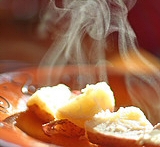 Papa asadas Chantilly